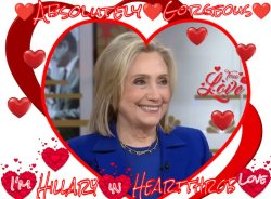 Hillary Heart Throb Absolutely Gorgeous I'm in Love Meme Template