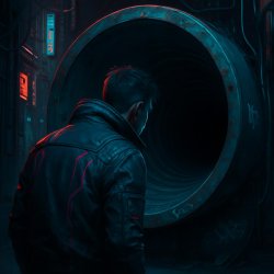 A man that is looking inside a long empty pipe, but there is not Meme Template