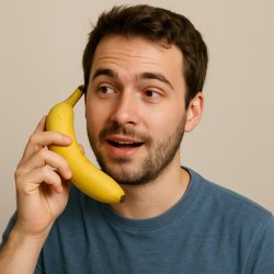guy with banana phone to his ear Meme Template