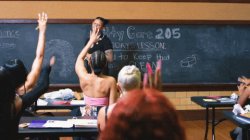 Raised hand class Meme Template