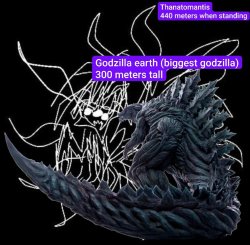 Thanatomantis compared to godzilla earth Meme Template