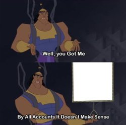 Well ya got me, by all accounts It does make sense Meme Template