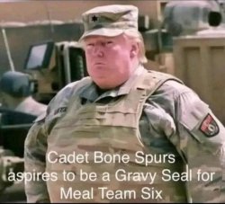 Donald Trump Cadet Bone Spurs MEAL Team Six Meme Template