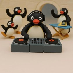 pingu DJ Meme Template