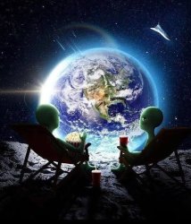 Aliens Watching Earth Meme Template