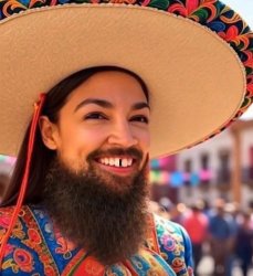 AOC Sombrero Meme Template