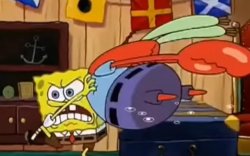 SpongeBob crashes out Meme Template