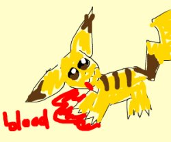 Bleeding pikachu Meme Template