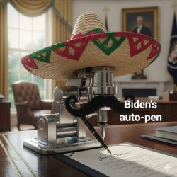 Biden's auto pen Meme Template