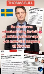 Thomas Bull Justitiekansler Polisledningens vapen och narkotika Meme Template
