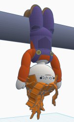 7 year old Maeve MacGowan hanging upside down Meme Template