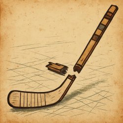 Hockey stick broken Meme Template