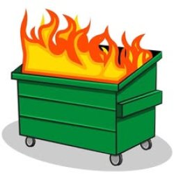 Dumpster fire Meme Template