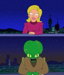 Futurama - Linda and Morbo Meme Template