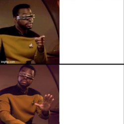 Geordi Yes No Meme Template