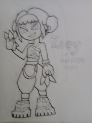 Zoey (KPDH) in Hero 108 Style Meme Template