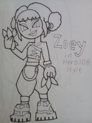 Zoey (KPDH) in Hero 108 Style Meme Template