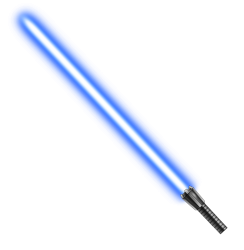 blue lightsaber(transparent background) Meme Template