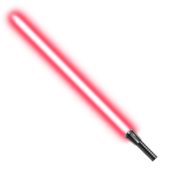 red lightsaber(transparent background) Meme Template