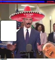 Gavin Newsom Sombrero hat Meme Template