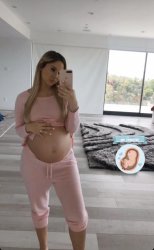 pregnant woman in pink Meme Template