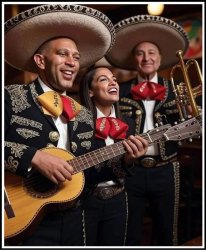 Hakeem Jeffries AOC & Chuck Schumer Mariachis Meme Template