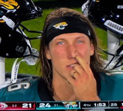 Trevor Lawrence nose pick Meme Template