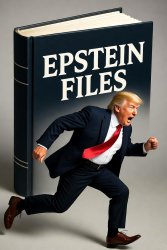 Donald Trump running from Epstein Files Meme Template