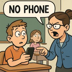 when they say, "no phone" Meme Template
