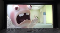 Screaming Burned Rabbid Meme Template