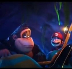 Mario and DK smirk Meme Template