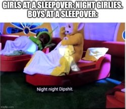 Teletubbies Night Night Dipsy Meme Template
