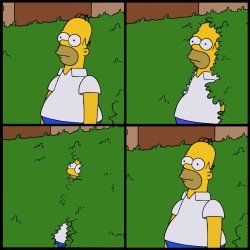 Homer Bush Reappear Meme Template