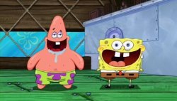 Dum Patrick and Spongebob Meme Template