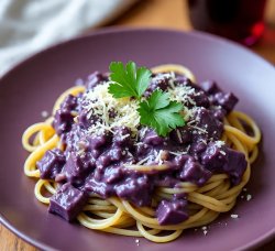 eat your ube spaghetti Meme Template