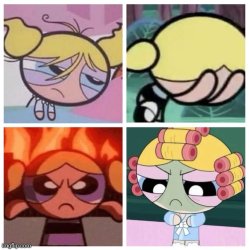 Bubbles Powerpuff Girls Angry Meme Template