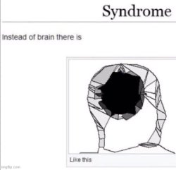 X Syndrome Instead of brain there X Meme Template