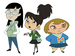 Penelope and Her Two Sidekicks Sarah and Megan Meme Template