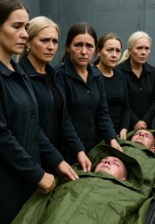 russian body bags Ukraine Mothers Wives Grieving Meme Template