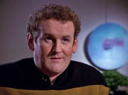 Chief Miles O'Brien smiling Meme Template