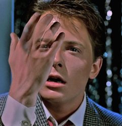 Marty McFly back to the future Meme Template