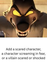 Who is scared of Mr. Wolf scary rage face Meme Template