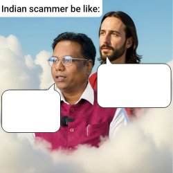 Scammer talk with jesus Meme Template