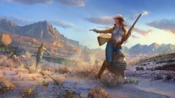 Cowgirl vs. Zombie gun patriotic America USA Meme Template