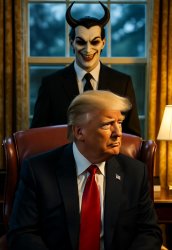 Donald Trump Satan laughing  Lucifer Meme Template