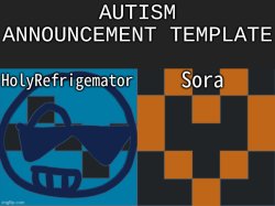 Autism announcement Meme Template