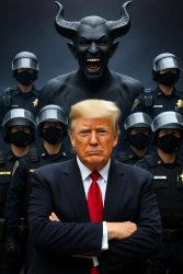 Donald Trump Secret Police Satan Devil Lucifer Evil Meme Template