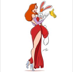 Jessica and Roger Rabbit Meme Template