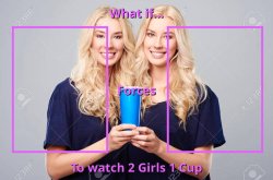 What if this character forced this character to watch 2 girls 1 Meme Template