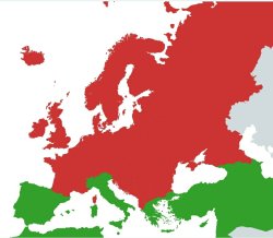 NORTHERN EUROPE vs Southern "Europe" Meme Template